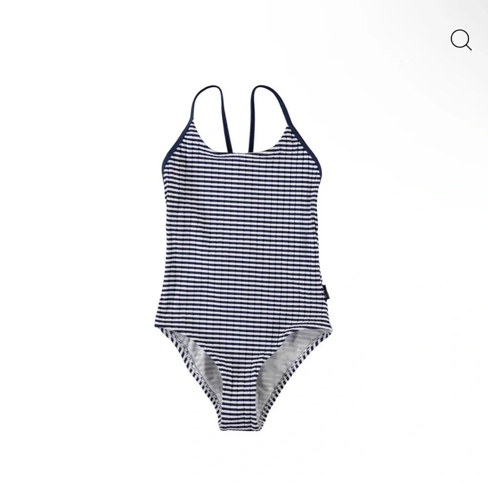 Molo Striped Navy and White Kids Swimwear